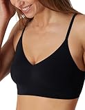 Schiesser Damen Spaghettiträger Mit Herausnehmbaren Pads - Invisible Soft Bustier, Schwarz_179821, 42 EU
