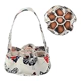 Eier Sammelkorb mit 7 Beuteln,Segeltuch Mini Eiersammelkorb,Tragbare Eier-Sammelkorb,Eierkorb mit Griff für Hausgärten,Bauernhöfe und den Täglichen Gebrauch