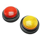 Gelabur 2er-Pack Buzzer für Quizspiele, Antwort-Summer für Klassenzimmer, Familienfehd-Gefahren-Summer, Spiel-Summer mit Lichtern und Sound für Klassenzimmer, Spielshow-Summertasten