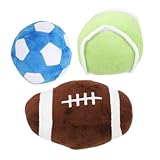 Toddmomy 1 Satz Haustier Baseball-plüschtier Neue Welpen Essentials Tennisbälle Für Hunde Fußball Für Hunde Fußball-plüschkissen Fußballkissen Aus Plüsch Hundewerfer Kurzer Plüsch