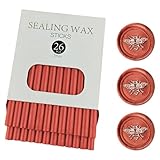 Wachs-Siegel-Stick, Ioggtser 26 PCS Mini Klebepistole Wachs-Siegel-Stick für Wachs-Siegel-Stempel, Siegel-Wachs-Sticks für Hochzeit Einladungen, Karten, Umschläge (New Wine Red)