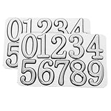 Gadpiparty 2 Sätze Wetterfeste Hausnummernaufkleber Silber Selbstklebend Für Briefkasten Tür Lesbare Wiederablösbare Adressaufkleber Für Außenbereiche