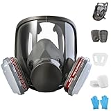 Faburo Vollgesichtsmaske Set, Atemschutzmaske Wiederverwendbare, Gasmaske Staubmaske Schutzmaske, Atemschutzmaske Gase Dämpfe für Malerei, Staub, Schleifen, Schneiden und Schweißen