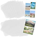 30 Stück Postkarten Hüllen,2 Fach Fotohülle A4,Fotohülle,Fotohüllen A4 4 Fächer,Postkartenhüllen,Klarsichtfolien, Karten- & Fotohüllen,für Familien,Hochzeits,Ringbüchern Sammelmappe