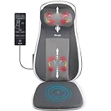 ALLJOY Shiatsu Massagesitzauflage für Nacken Schultern Rücken, Elektrischer Massagegerät mit Wärme Kneten Vibration, Valentinstag Geschenke für Frauen Männer