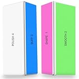 Yamobi 2 Stück 4-Wege-Nagelpolierer für Nägel, professionelle Nagelpoliererblöcke, Polierblöcke für Gelnägel, waschbare Nagelfeilen zum Polieren und Glänzen