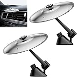 2 Stück Mini Becken Schlagzeug Auto LüFtung, Car Snare Drum, Drums Gear Cymbal Set, Auto Trommel, Car Cymbals Air Vent, Handtrommel Schlaginstrumente Deko, für Alle Arten Von Fahrzeugen