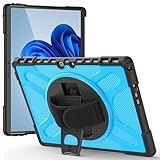 Schützende Tablet-Hülle Tablet-Hülle kompatibel mit Microsoft Surface Pro 8 13 Zoll – robuste Schutzhülle mit Ständer und drehbarem Ständer, Griffständer, Stoßstange, stoßfeste Schutzhülle Vollständig
