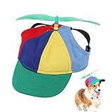 Gupcaqosjw Haustier Propeller Mütze, 20-60cm Bunte Propellermütze Lustige Propellerkappe, Hunde Propellerhut Hubschraubermütze Propeller Cap Hubschrauber Kappe, Baseball Cap Hundemütze Katzenmütze Hut