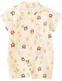 BINIDUCKLING Baby-Kimono, Bademantel, Baumwolle, Musselin, Kleidung, Neugeborene, 24 Monate, Tulpenbär, 12 Monate