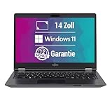 Fujitsu LifeBook U7410 14 Zoll Full HD Laptop Intel Core i5-10210U@ bis zu 4,2 GHz 16 GB 512 GB SSD mit Windows 11 Pro & GRATIS Antiviren-Software inkl. 12 Monate Garantie