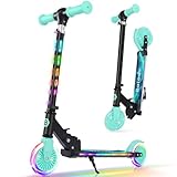BELEEV V3 Roller Kinder 3 Jahre, Upgrade mit LED Leuchtende Räder, Lenksäule und Deck, 4 Höhenverstellbar, Faltbare Scooter Kinder 5 Jahre, 2 Räder Kinderroller mit Ständer 3-12 Jahre Mädchen Jungen