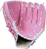 ZYYRSS Baseballhandschuh Sportschlaghandschuhe mit weichen, soliden PU-Lederverdickungskrügen Softballhandschuhe für Jugendliche Erwachsene, linker Handschuh für Rechtshänder (Rosa, 11,5 Zoll)