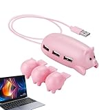 Animal Shaped USB, Swine Type C, USB Docking Station, 3 Port USB Hub, USB Adapter Hub, USB Splitter Hub, Hog Decoration Lids, Laptop USB Hub, Mobile USB Adapter, Tablet USB Hub, Cute USB Hub, Animal U