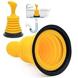 Mini Pömpel Pümpel, Pömpel Klein 18cm, Pömpel Abfluss, Saugglocke Abfluss, Kleiner und Leistungsstarker, Plunger mit Faltenbalg für Waschbecken Badewanne Bad Küche