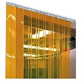 Winddichter Vinyl-Streifenvorhang für gewerbliche Eingänge, Gefriertruhe und Kühler, 180 x 230 cm, langlebige Kunststoff-Türvorhänge für Zuhause, Einkaufszentrum, Lagerschutz