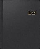 BRUNNEN Buchkalender Mod. Manager Wt 7 weektimer 2026 | 210×260 mm, Kunststoff, schwarz