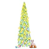 Osterbaum, 150m Oster LED Baum Deko, Birke Lichterbaum Innen mit Warmweißer LEDs Licht, mit Metallständer, Abnehmbar, Groß Künstliche Bäume, Wunschbaum, Hochzeit Dekobaum (Ei-Stil)