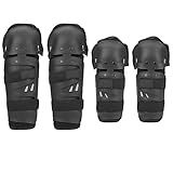 4 Stück Motorrad Knieschoner, Ellenbogen Guard Protektor MTB Knie Protektoren, Radfahren Ellenbogenpolster Schienbeinschutz Rüstungen Set, für Motorrad Motocross Racing Mountainbike
