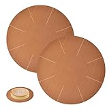 2 Stück Backpapier Wiederverwendbar,Dauerbackfolie,Backpapier Zuschnitte,Backfolie Wiederverwendbar,Dauerbackmatte Kastenform Hitzebeständig,Backzubehör für Springform Backofen Backblech (Rund)