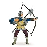 Papo 39385 39385-Arciere Blu Medieval-Fantasy Tiere Bogenschütze, Spiel, Blau