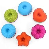 Wresetly 24 individuelle Silikon-Donut-Formen Silikon-Kuchenformen DIY Backformen zum Backen