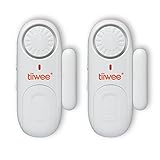 tiiwee Fensteralarm Türalarm 120 dB Einbruchschutz - 2er Set mit Batterien