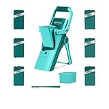 Genius Gemüseschneider Nicer Dicer Mando 12tlg., Gemüsehobel, Gemüse Schneider, Gurkenhobel, Mandoline Vegetable Chopper mit 6 austauschbaren Klingen, Küchenhobel für Scheiben Julienne Streifen