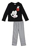 Mickey Mouse Jungen Schlafanzugoberteil Gr. 122, schwarz