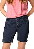 Urban Surface Damen Stoff Bermuda Shorts aus Stretch-Twill Dark-Blue L