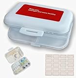 COMVASTARS 2 Pcs Pillendose,Tablettenbox 7 Tage,Pillendose 7 Tage mit Großen Separaten Fächern,Leicht zu Öffnende Tragbare Medikamentenbox für Vitamine,Medikamente,Fischöl,Nahrungsergänzungsmittel usw
