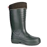 LEMIGO leichte EVA Gummistiefel gefüttert Grenlander (45, Grün)