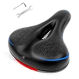 Fahrradsattel Herren & Damen Gelsattel Fahrradsitz, Breiter Bequem Weich Fahrradsättel Ergonomischer, Atmungsaktiv Für Wasserdicht, Rennrad Cityradsättel Mountainbikesättel