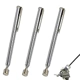 3Stück Teleskopmagnet Stabmagnet Ausziehbar Magnetstab Bis Zu 65CM Magnetic Pick-Up Tool Magnetheber Edelstahl Magnetgreifer Für Schrauben Mutter Schlüssel Metallteile