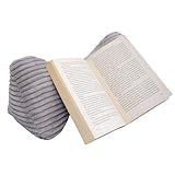 sleepling Bücherkissen Lesekissen, 38 x 18 cm, Silber grau, Leseknochen aus weicher Mikrofaser (380 gr./m²), Ökotex, 30 Grad waschbar