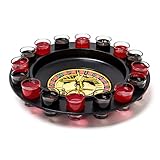 Out of the blue 79/3988 - Kunststoff-Trinkspiel, Roulette mit 16 Gläsern und 2 Kugeln, Circa 30 cm, Schwarz-rot