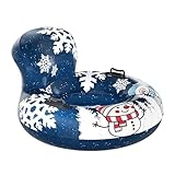 Blow Up snowTube - 110x60cm Heavy Duty Inflatable Sledding Ring with Handle, Winter Snowride, Fun Outdoor Toy | Convenient snowGear for Driveway Pool Walkway Beach Party Sports Recreation