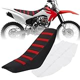 JFG RACING Motorrad Sitzbezug,Universal Motorrad Rutschfester Sitzbezug für SXF EXC EXC XC SX CR CRF WR WRF RMZ YZF KLX Dirt Pit Bike Motorcross Enduro Off-Road Motorrad-Rot