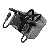 SHOWERORO Esstisch und Stühle tragbarer Hochstuhl tragbarer schneller Tischstuhl Reisehochstuhl Tischsitz eating chair Clip am Hochstuhl Haken am Hochstuhl Oxford-Stoff Grey