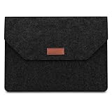 Laptop Hülle 15 Zoll - Modell 2: 40 x 29 cm + 17 x 13 cm - wasserdichte Laptoptasche, Notebook PC Schutzhülle, Filz-Laptop Sleeve Graphit