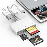 XD Kartenleser, SD Kartenleser für iPhone, 3-in-1-SD/Micro SD/XD Picture Card für iPhone/USB-C/USB-A, Lightning+USB-A+USB-C xd Picture Card Adapter Reader für iPhone 16/15/14/13/iPad/PC/Android