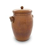 Original K&K Rumtopf 5,0 Liter - Form 2 / Mehrzwecktopf/Keramiktopf, Glatt, Braun-glänzend