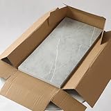 Trafagala 10x Fliesenaufkleber Marmor Grey - 60 x 30 cm - Selbstklebende Fliesen Bad - Klebefliesen Küche für Küchenrückwand - Wandpaneele Küche Wanddeko Schlafzimmer Wohnzimmer Badezimmer