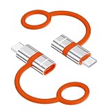 HOWJIM Light-ning auf USB C Adapter 2 Stück,Light-ning Buchse auf USB C Stecker Adapter,PD27W/66W QC100W Schnellladen Datenübertragung für i-Phone15/16,i-Pad,G-alaxy,X-peria Nicht für Audio/OTG Silber