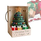 Weihnachtsbaum Häkelset - D IY Bastelset, Anfänger Häkeln Weihnachtsbaum Kit mit Perlen & Anleitung | D IY Holiday Craft Dekoration | Strickset für Erwachsene, Anfänger (Keine Lichter & Geschenkbox)