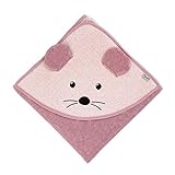 Sterntaler Kapuzenbadetuch Maus Mabel, Alter: ab 0 Monate, 100 x 100 cm, Rosa
