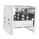 DIKACA 1 Set Tragbares BBQ Grill Rack Edelstahl Barbecue Grill Werkzeug Für Outdoor Grillen Faltbares Design Für Camping Und Picknick Ideal Für Gemü Fleisch Und Mehr