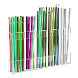 Strohhalmhalter aus Acryl für Schrank | Selbstklebende Aufbewahrung für Strohhalme und Stäbchen – transparenter Organizer für Küchenutensilien, Tassen und Kaffee-Rührstäbchen