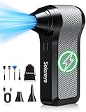 Solareye Druckluft Compressed Air Duster, 3-Gang 130000 U/min, Elektrische Staubgebläse Luftdruckspray, Reinigungsbürste und USB Schnellladung, für PC Reinigungsset, Auto, Sofa