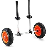 VEVOR Kajakwagen 252x670x605mm Kanuwagen bis 127kg belastbar Surfwagen Aluminiumlegierung 20cm Gummiräder 110-455mm Einstellbar Für Bootswagen Kajak Kanu Transportwagen Trolley Surfwagen Bootstrailer